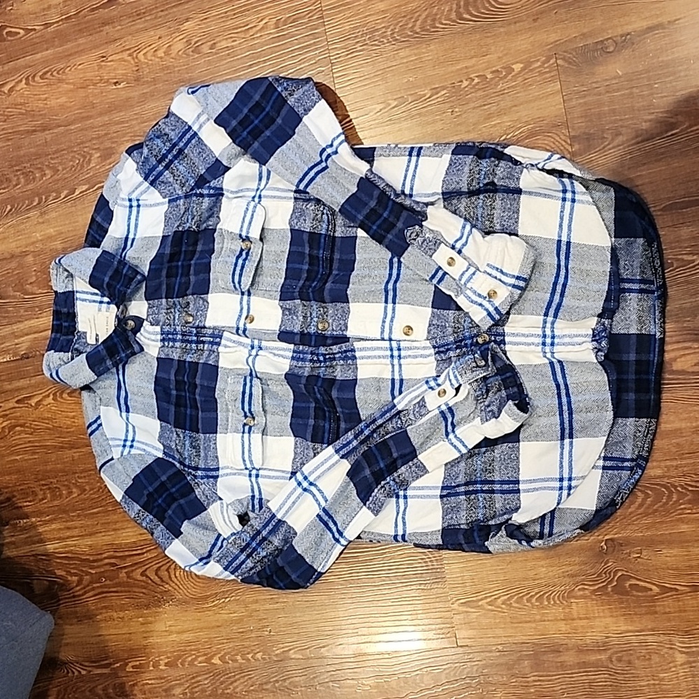 White snd Blue flannel